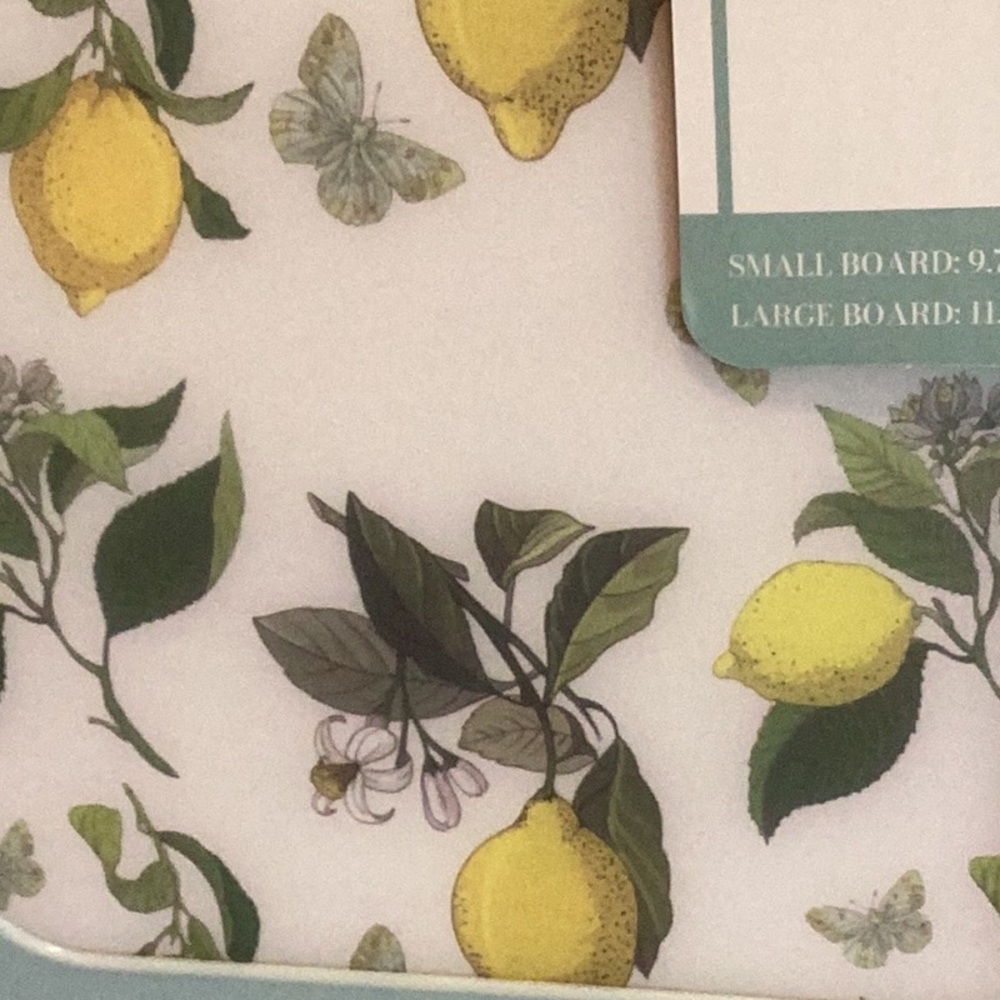 Gourmet Kitchen Lemon Themed Cutting Boards Set of 2 - Picture 4 of 8